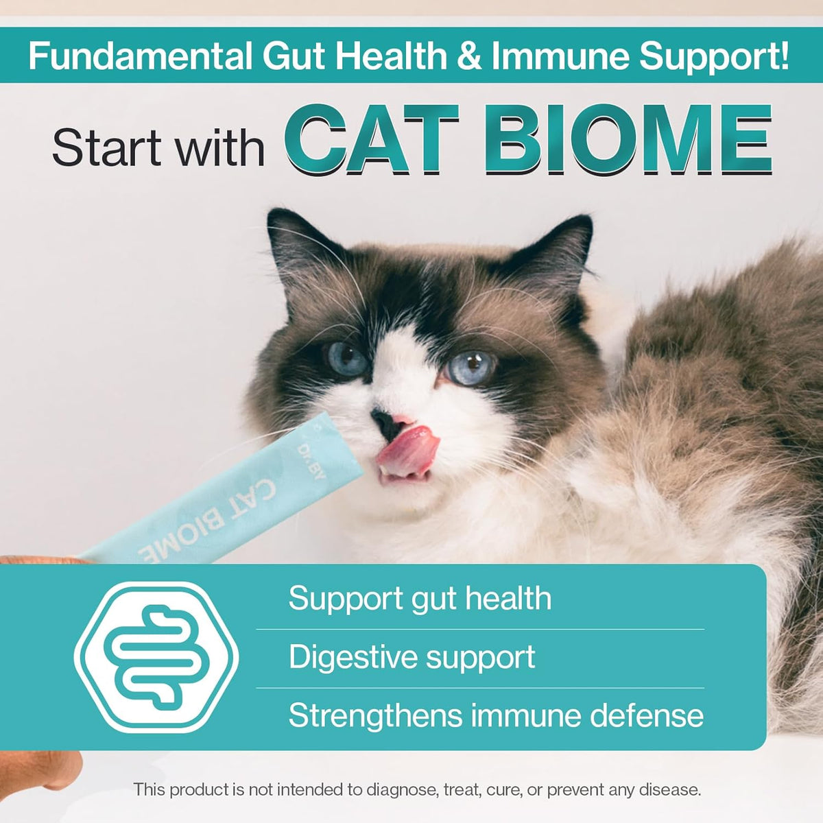 Dr.by CAT BIOME Cat Probiotics - Digestive & Gut Support for Cats, Diarrhea Relief, Immunity