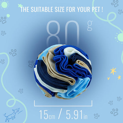 Pet Snuffle Ball, Puzzle Sniffing Interactive Dog Ball for Blind Dogs Training Stress Relief Dog
