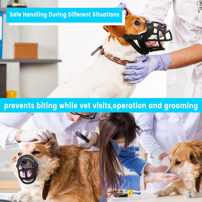 Basket Muzzle Allows Panting Drinking - Anti Biting Chewing, Sturdy Lightweight, Suitable for