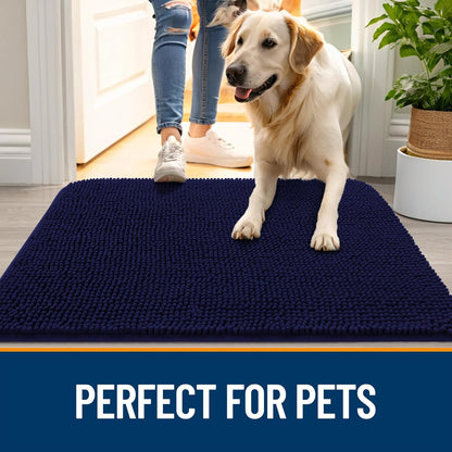 OLANLY Dog Door Mat for Muddy Paws 36x24, Absorbs Moisture and Dirt, Absorbent Non-Slip Washable