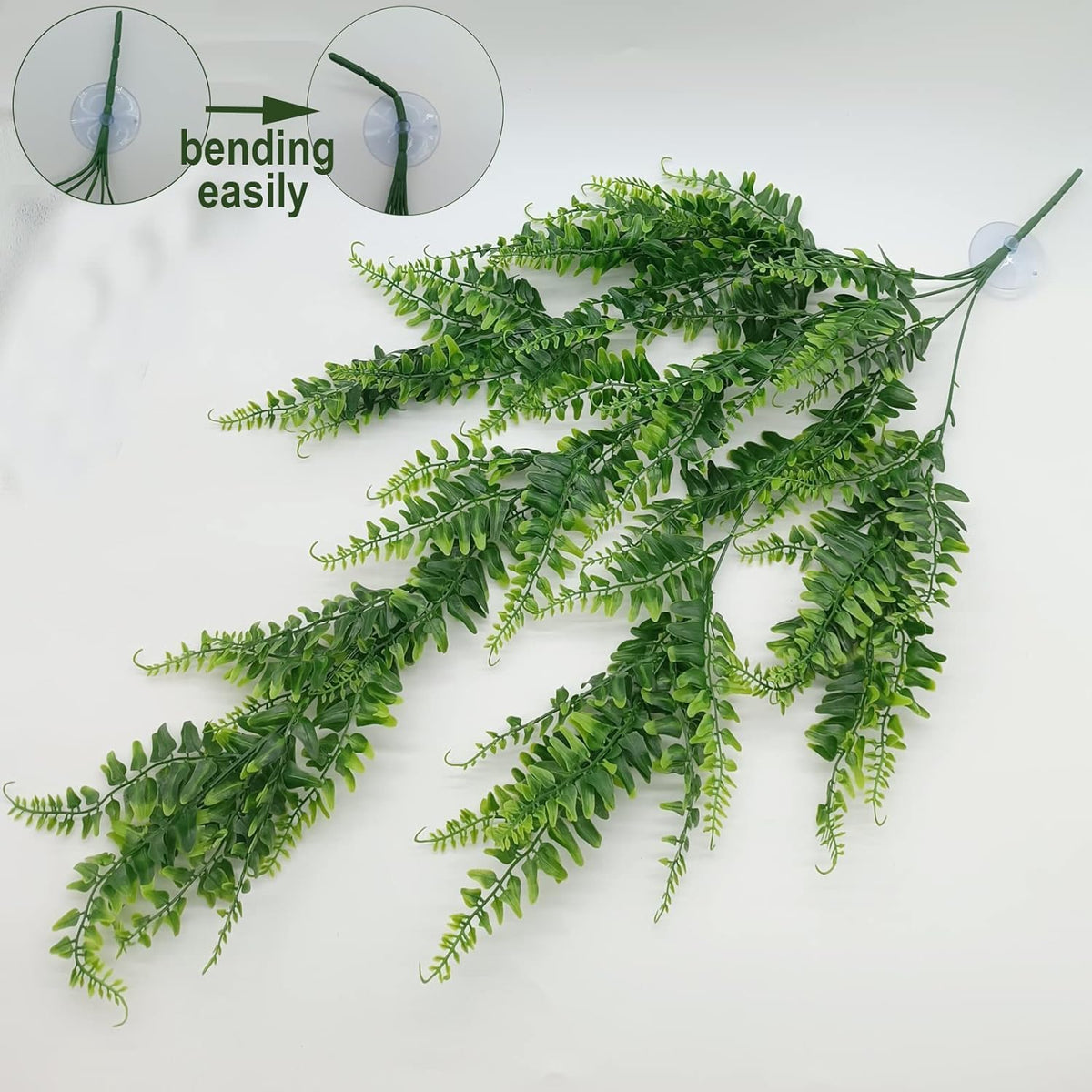 Reptile Plants for Bearded Dragon Tank Accessories, Terrarium Plant Artificial Decor for Snake
