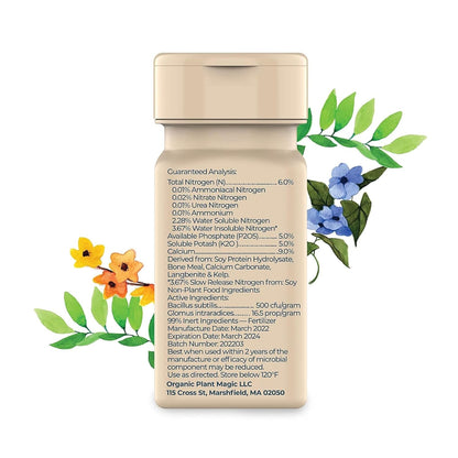 Organic Plant Magic - Truly Organic™ Easy to Use Soluble Plant Food Shaker: All-Purpose Fertilizer