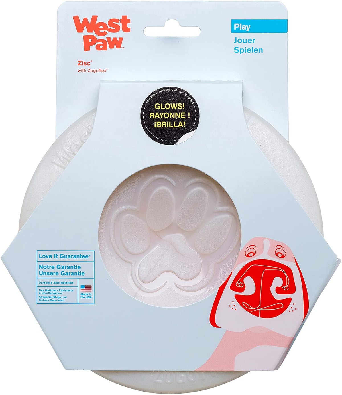 WEST PAW Zogoflex Zisc Dog Flying Disc, High Flying Aerodynamic Disc for Dogs Puppy – Lightweight