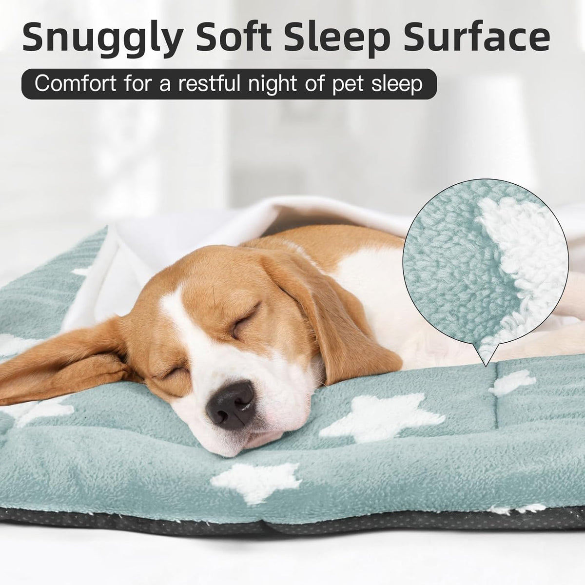 Mora Pets Dog Crate Pad Kennel Bed Crate Mat for Small Dogs Washable Cute Star Pet Bed for Dog Cage