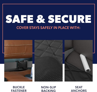 Active Pets Dog Car Seat Cover, Waterproof Front Seat Protector for SUV Truck Sedan, Pet Safety