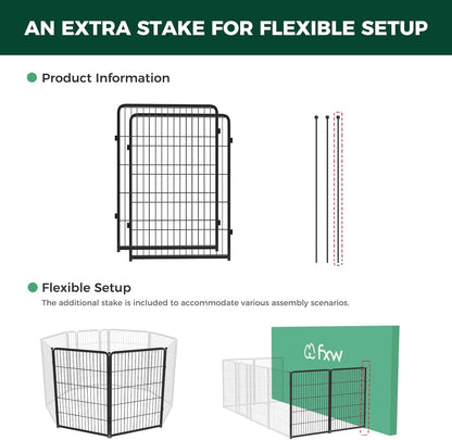 FXW Homeplus Unleashed Indoor Dog Playpen - Stress-Free and Safe Play, Heavy Duty 40 Inch 2 Wire