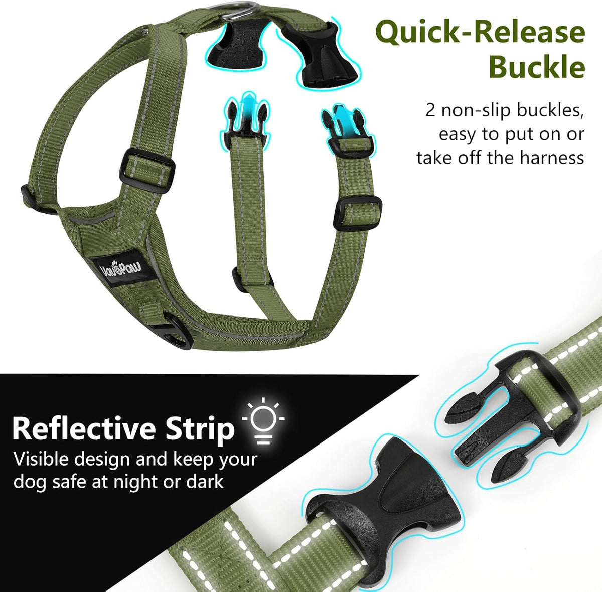 Dog Seat Belt Harness for Car, Dog Car Harness Adjustable Mesh Breathable & Dogs Seatbelt Safety