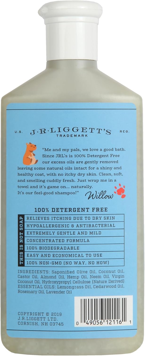 JR Liggett’s Natural Liquid Small Animal Shampoo for Sensitive Skin - 100% Detergent Free, Non-GMO