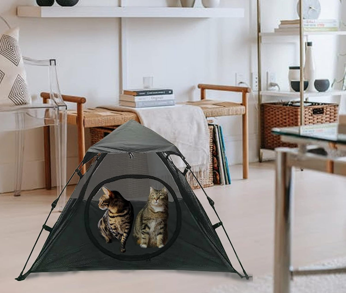 Portable Large Pop Up Pet Cat Tents Enclosures House for Outside Patio Indoor for Cat Puppy Rabbit
