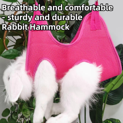 Rabbit Grooming Hammock with Safety Belt for Nail Clipping, Grooming, Bunny Bathing Bag for Nail