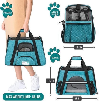 PetAmi Airline Approved Pet Carrier for Cat, Soft Sided Dog Carrier for Small Dog, Cat Travel