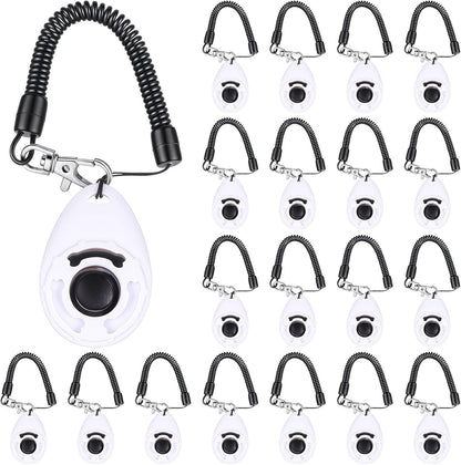 Frienda 18 Pieces Dog Training Clicker, Pet Behavioral Training Clickers with Wrist Strap for Dogs
