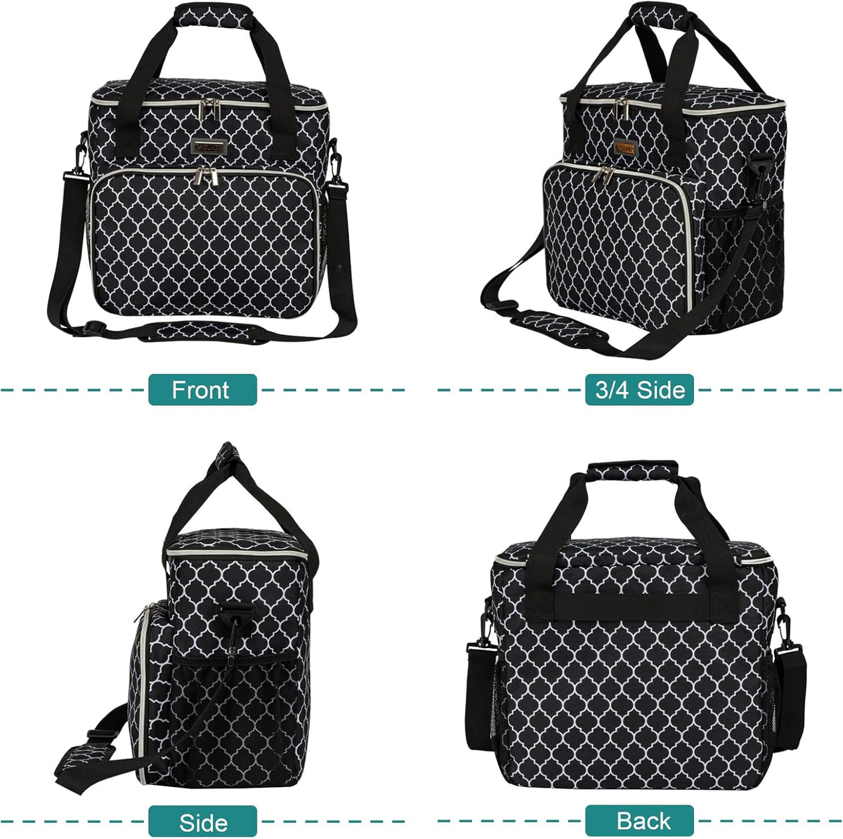 BAGLHER Dog Travel Bag, Pet Travel Bag (ALL Pet Travel Supplies), With 2 Pet Food Containers and 2