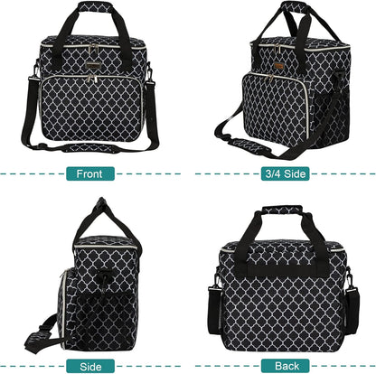 BAGLHER Dog Travel Bag, Pet Travel Bag (ALL Pet Travel Supplies), With 2 Pet Food Containers and 2