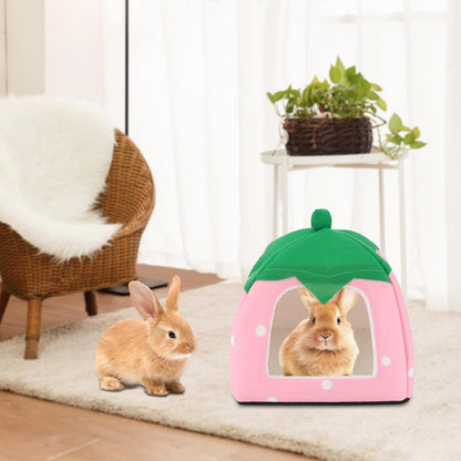BWOGUE Guinea Pig House Bed Cozy Hamster Cave Large Hideout for Dwarf Rabbits Hedgehog Bearded