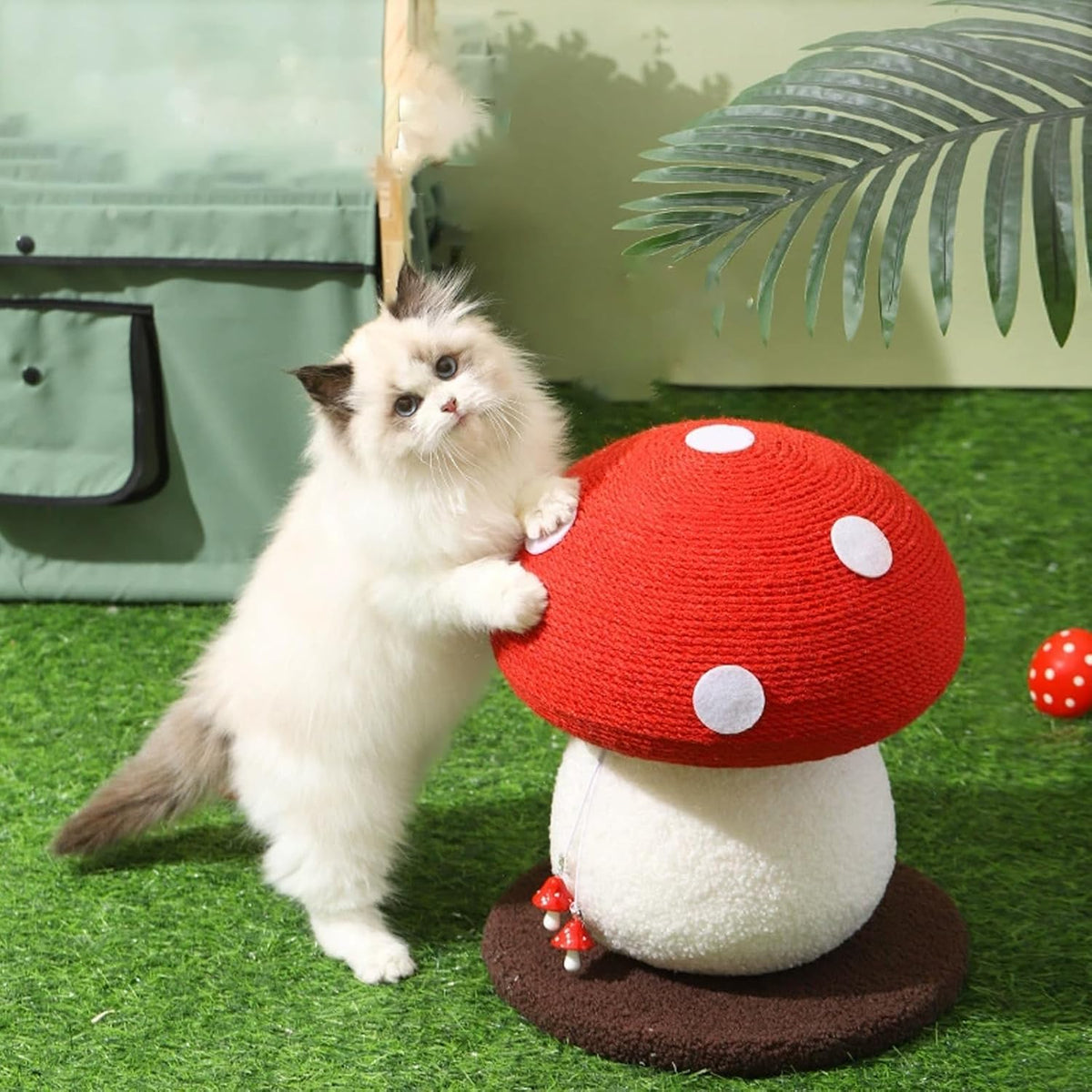 Mushroom Cat Scratcher, Cute Cat Scratching Post, Durable Sisal Rope Cat Scratching Board, Kitten