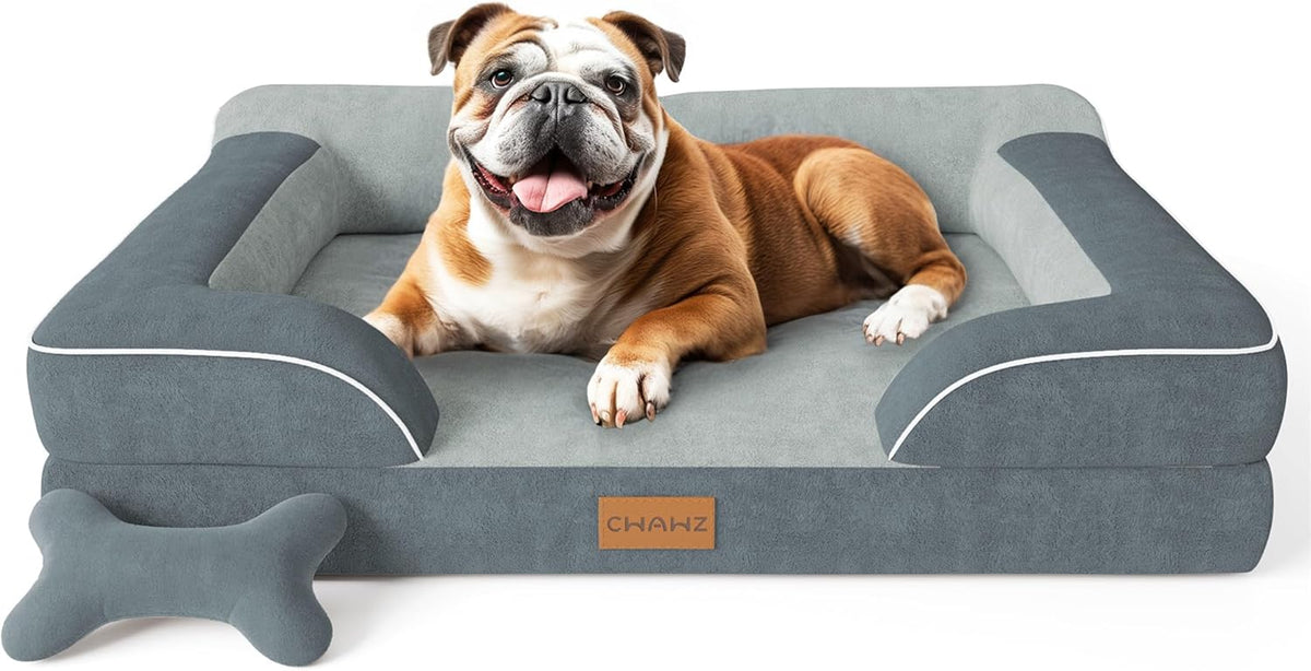 Dog Beds for Large Dogs, Orthopedic Dog Bed with Cooling Gel Memory Foam, Waterproof Large Pet Bed