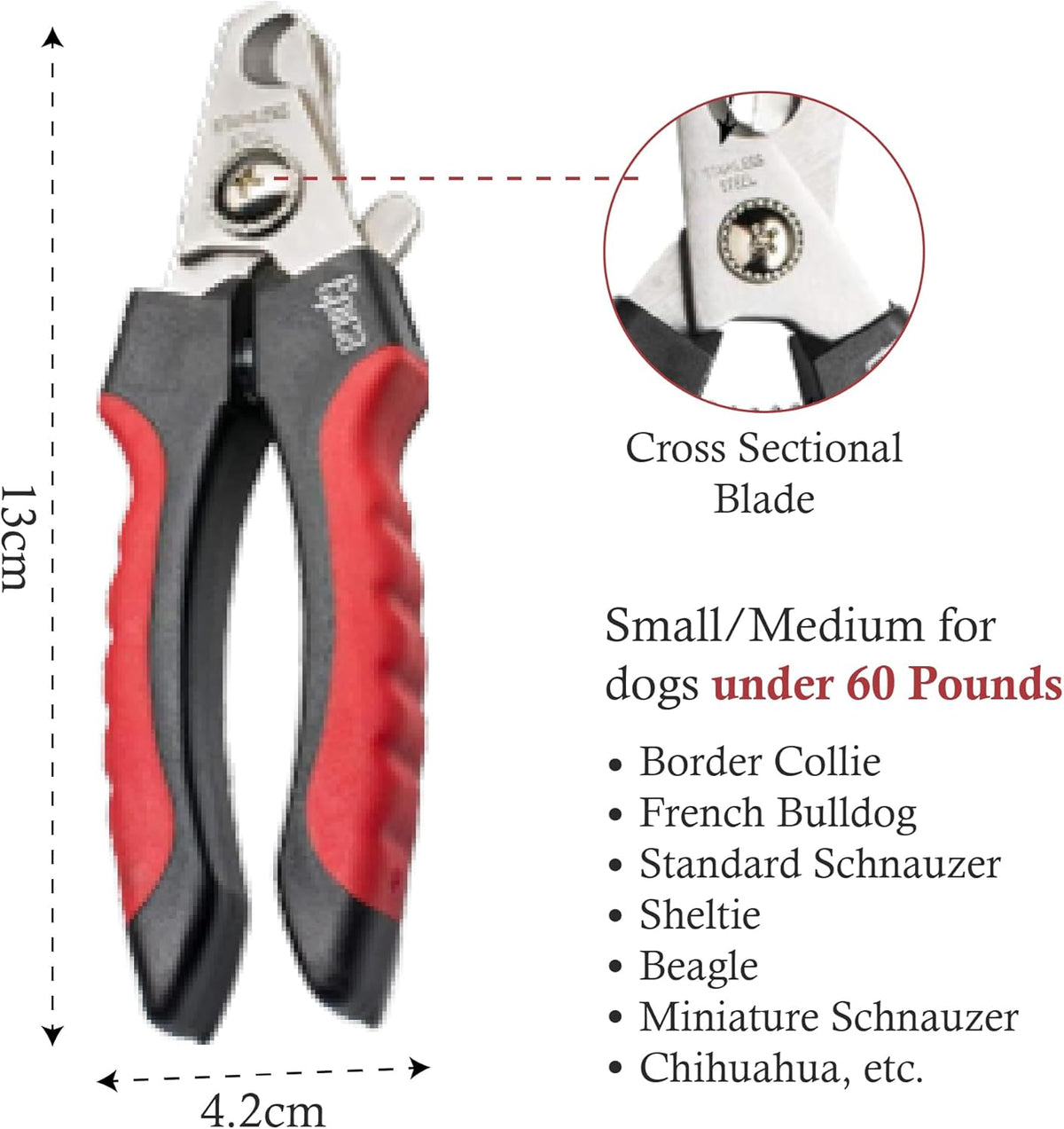 Epica Professional Dog Nail Clipper, Nail Clippers for Large Dog, Easy and Safe Grooming Clippers