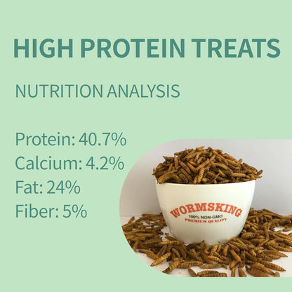 4LB Non-GMO Dried Black Soldier Fly Larvae, More Calcium Than Dried Mealworms, High Protein Chicken