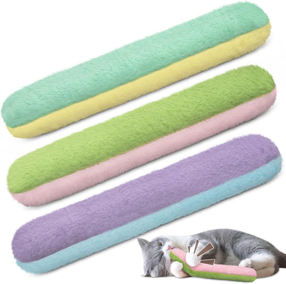 Retro Shaw Cat Toys Kicker Pillows 3Pcs, Refillable Catnip Toys with Crinkle Sound Inside
