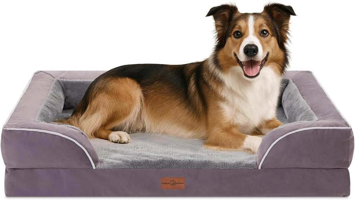 Comfort Expression Large Dog Beds Waterproof Orthopedic Foam Dog Sofa Beds Comfy Pet Bed with