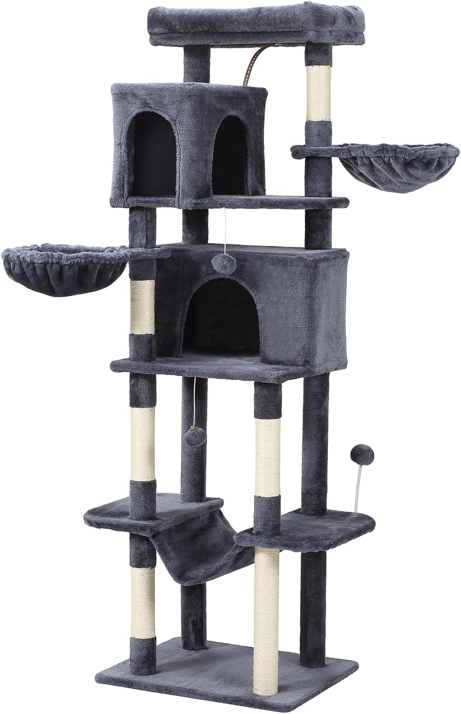 70-Inch Cat Tree,Large Cat Tree Tower with Hammock, Scratching Post, Condo and Multi-Level Cat
