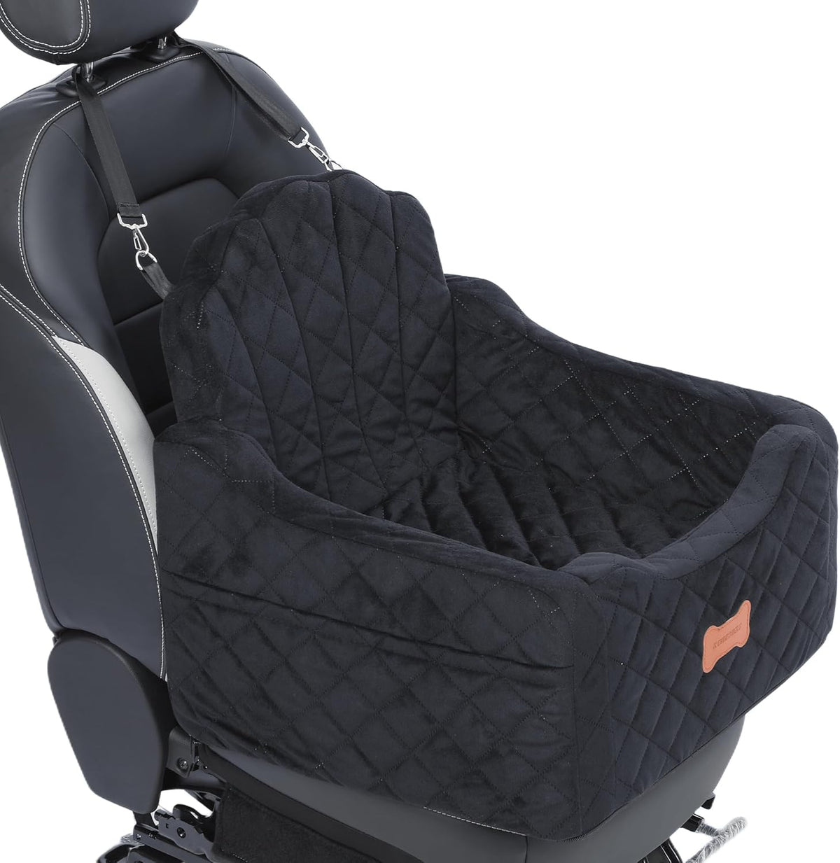 Dog Car Seat for Small Dogs Under 30lbs, Detachable Washable Pet Booster Seat with Safety Belt &