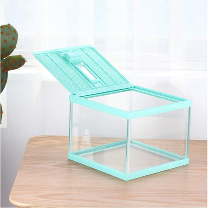 crapelles Reptile Terrarium Tank, Snail Jumping Spider Enclosure, Tarantula Insect Pet Box