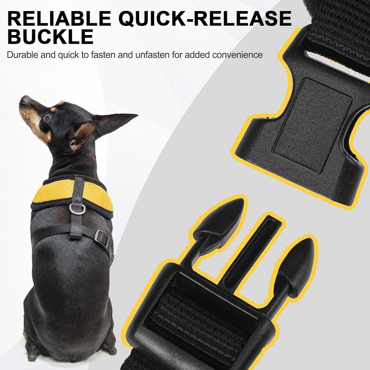BINGPET No Pull Dog Harness,Soft Mesh Breathable All Weather Vest Harness,Safety Protection Design