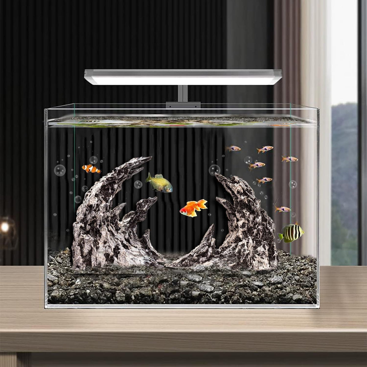 Novelsite Fish Tank Accessories, Aquarium Decorations, Scenery, Rock Ornaments - Create Aquatic