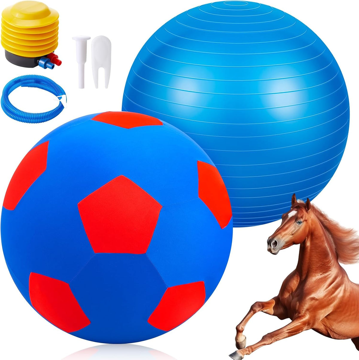 40inch Giant Herding Ball with Ball Cover Anti Burst Please Watch VCR for How to Inflation Horse