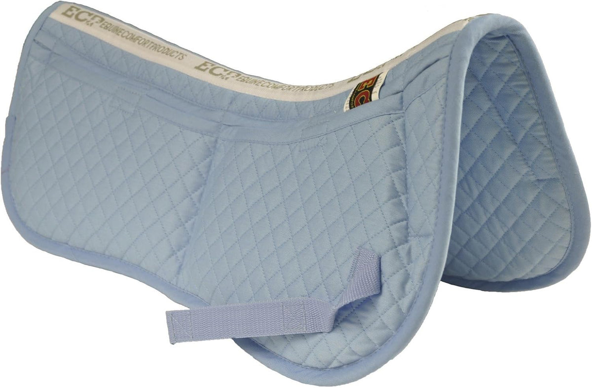 ECP Equine Comfort Products Adjustable Shock Absorbing Memory Foam Half Saddle Pad, Injury