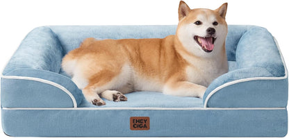 EHEYCIGA Orthopedic Dog Beds for Large Dogs, Waterproof Memory Foam Large Dog Bed with Sides