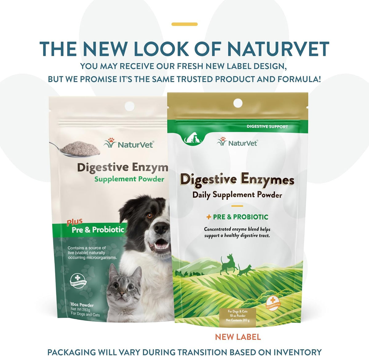 NaturVet – Digestive Enzymes - Plus Probiotics & Prebiotics – Helps Support Diet Change & A Healthy