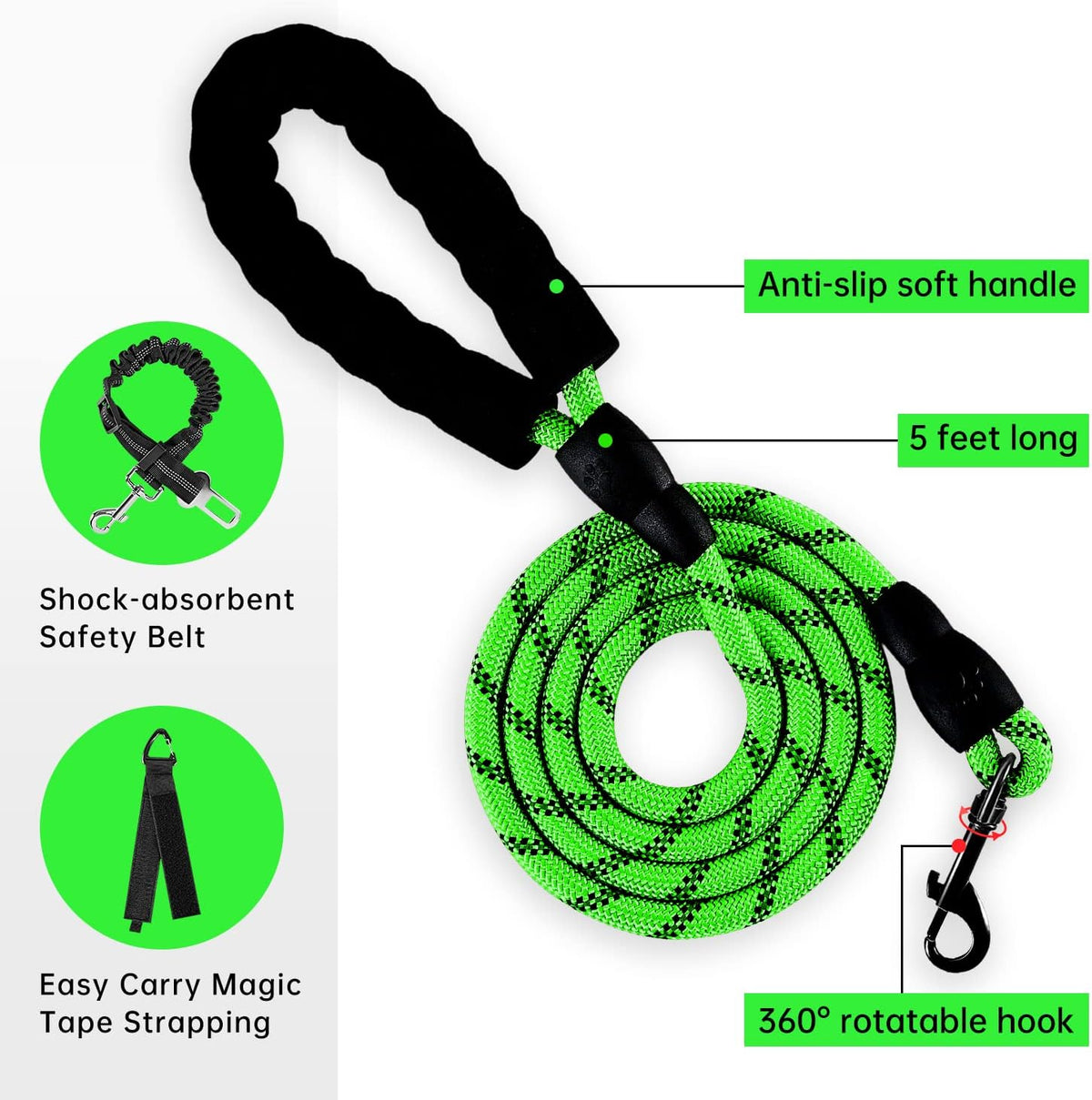 IVY&LANE No Pull Dog Harness for Small Dogs, Dog Vest Harness with Leash, Safety Belt and Storage