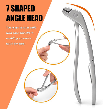 Angled Head Large Toenails Clippers for Seniors, Nail Clipper for Thick Toenails and Fingernails
