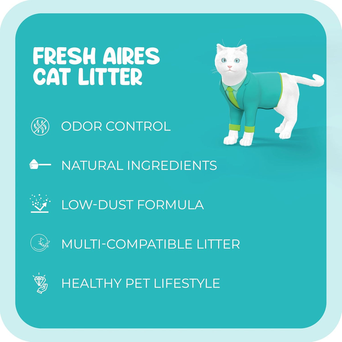 Silica Crystal Cat Litter – Unscented, Lightweight, Non-Clumping, Low Dust & Tracking, Long-Lasting