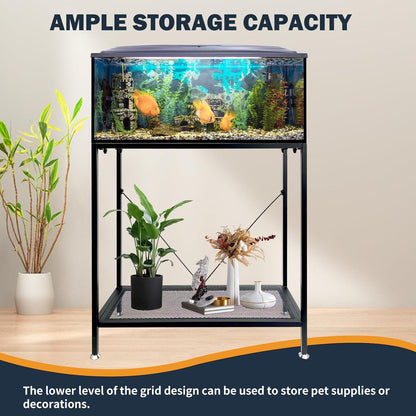 TONGMO Fish Tank Stand: The Perfect 29 Gallon Metal Aquarium Stand Measuring 32.7" W x 13" D x