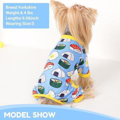 Dog Pajamas Small Sized Dogs Stretchable Summer Dog Clothes Pjs 4 Legs Girl Boy Cute Soft Puppy