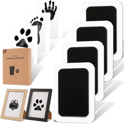 Inkless Paw Print Kit for Dogs,Cats & Babies – Clean Touch Dog Nose & Baby Handprint Kit, Mess-Free