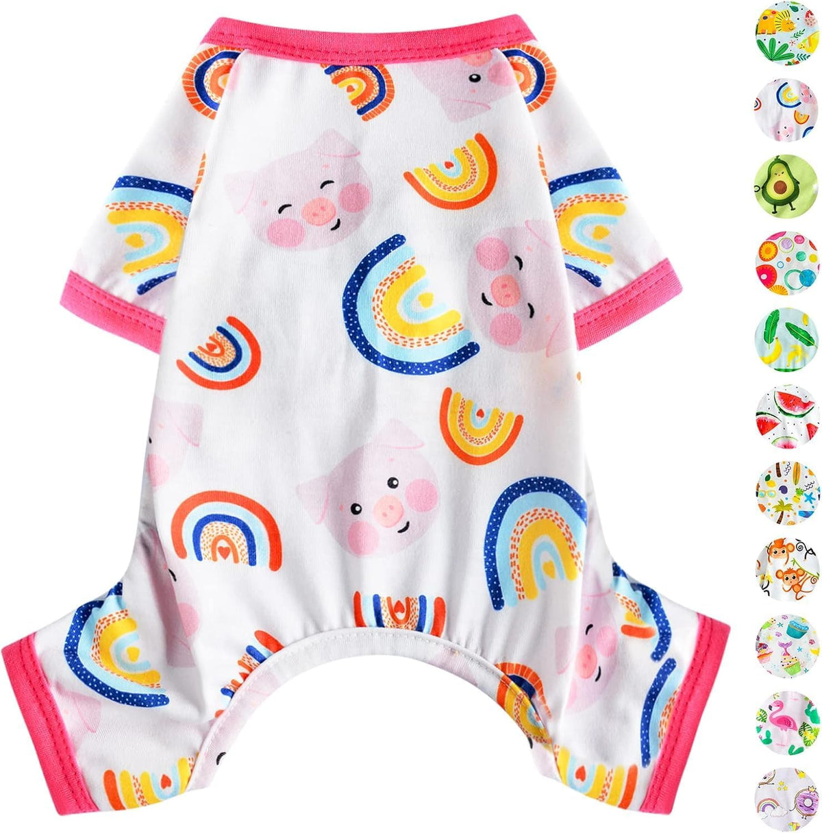 Pink Dog Pajamas Cute Dog Clothes Pet Pjs Onesies Girl Dog Pajamas for Small Dogs Summer Pet