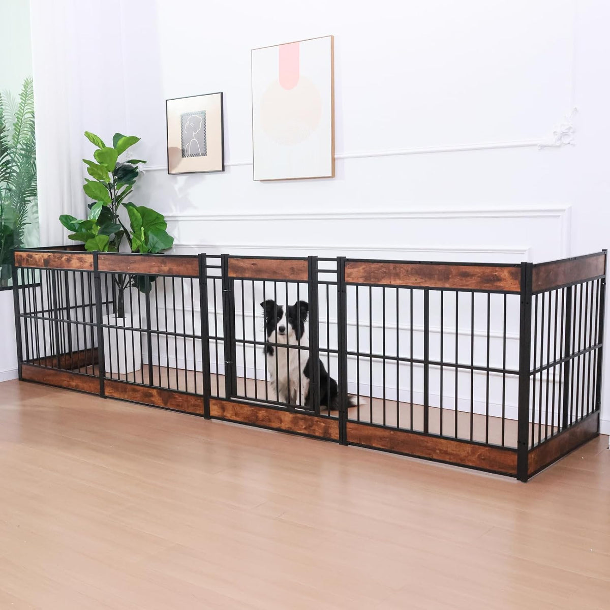 Dog Playpen, 31.5" Height Dog Pen Indoor, Heavy Duty, Safe and Sturdy, Furniture Style Puppy Pen