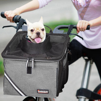 Pet Carrier Bicycle Basket Bag Pet Carrier/Booster Backpack for Dogs and Cats with Big Side
