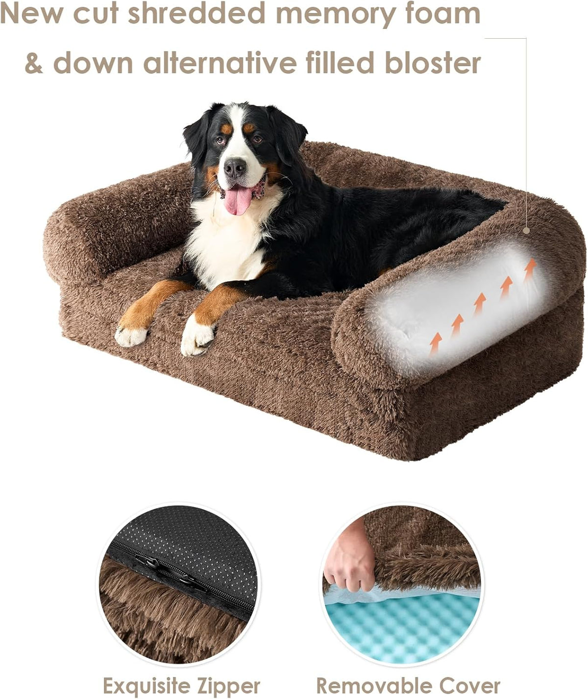 EHEYCIGA Foldable Human Dog Bed, Orthopedic Memory Foam Human Sized Dog Bed, Waterproof Pet Bed for