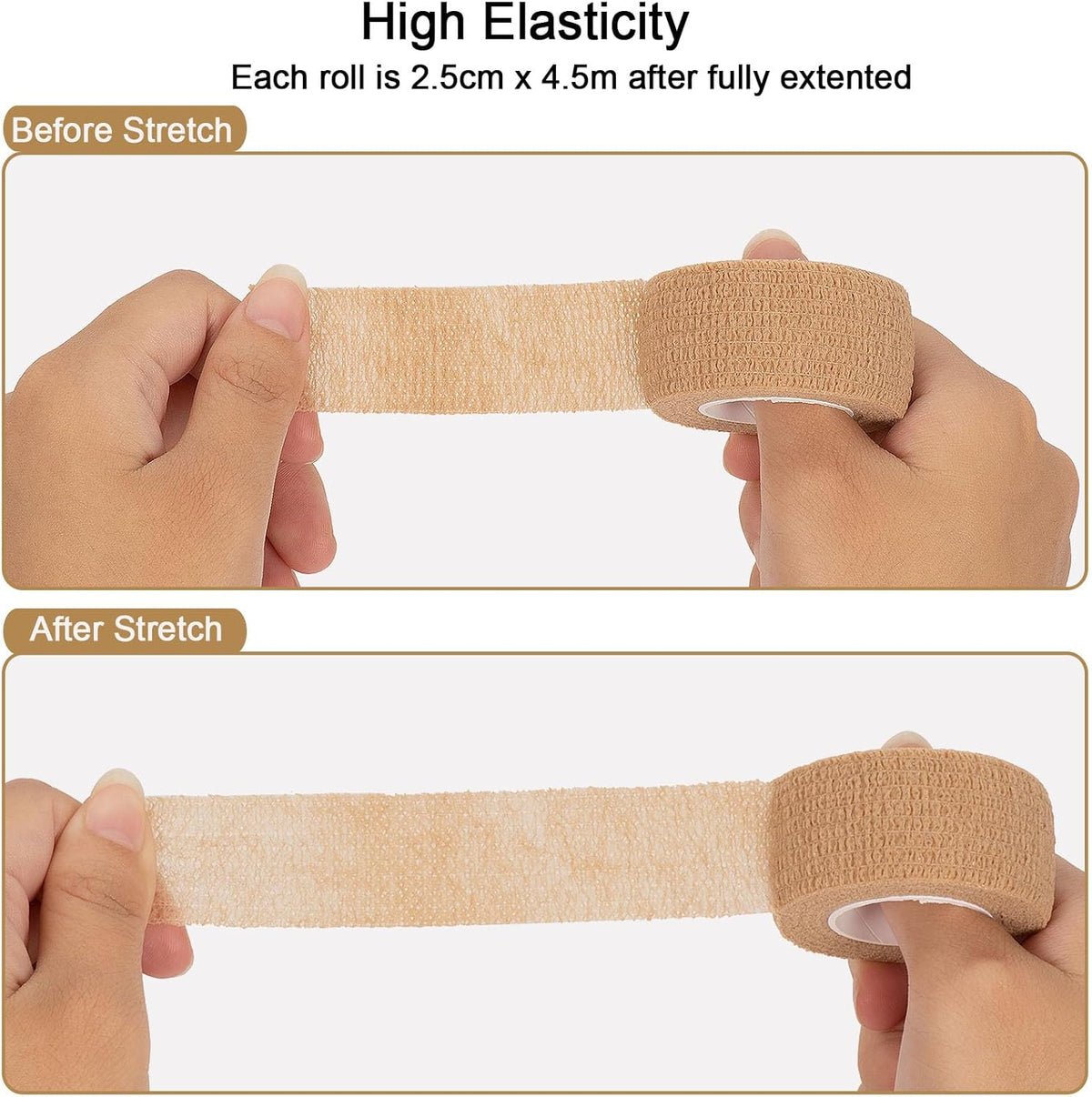 12 Pack Self Adhesive Bandage Wrap 1 Inch Cohesive Bandage Self Adherent Vet Wrap for Dog Pets