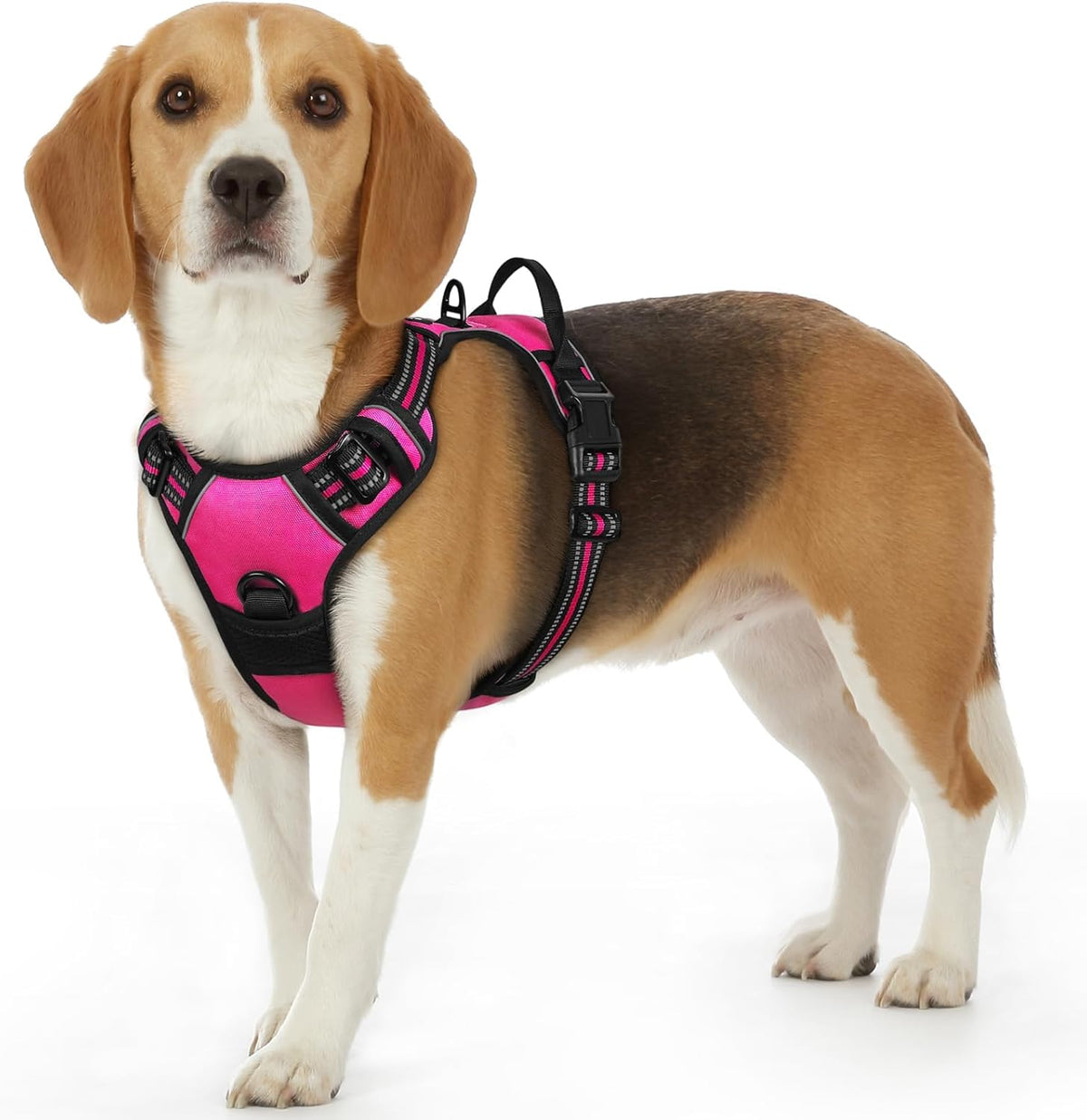 Eagloo Dog Harness Small Sized Dog, No Pull Service Vest with Reflective Strips and Control Handle