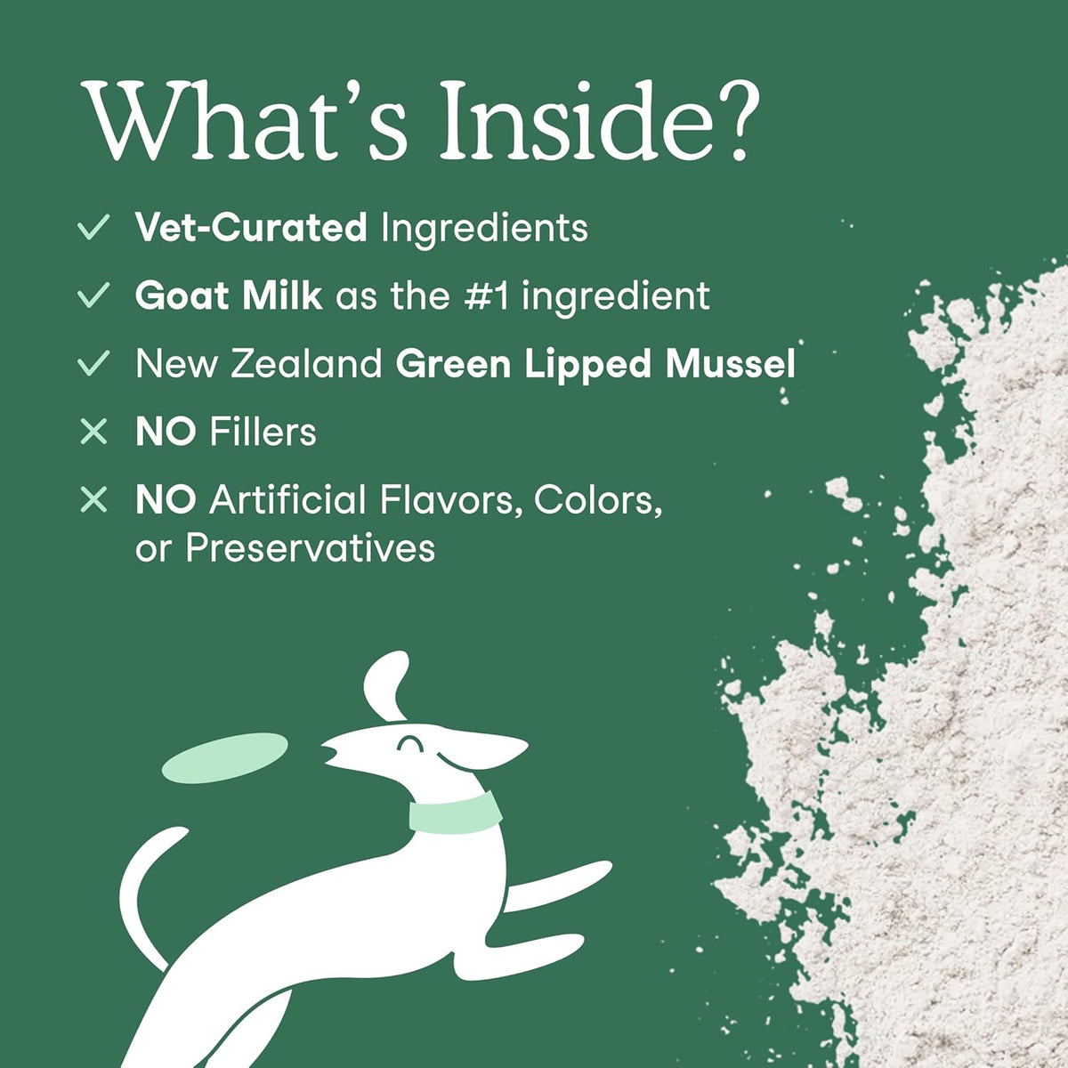 Fera Pets Goat Milk - Cat & Dog Hip and Joint Support with Glucosamine, MSM & Green Lipped Mussel