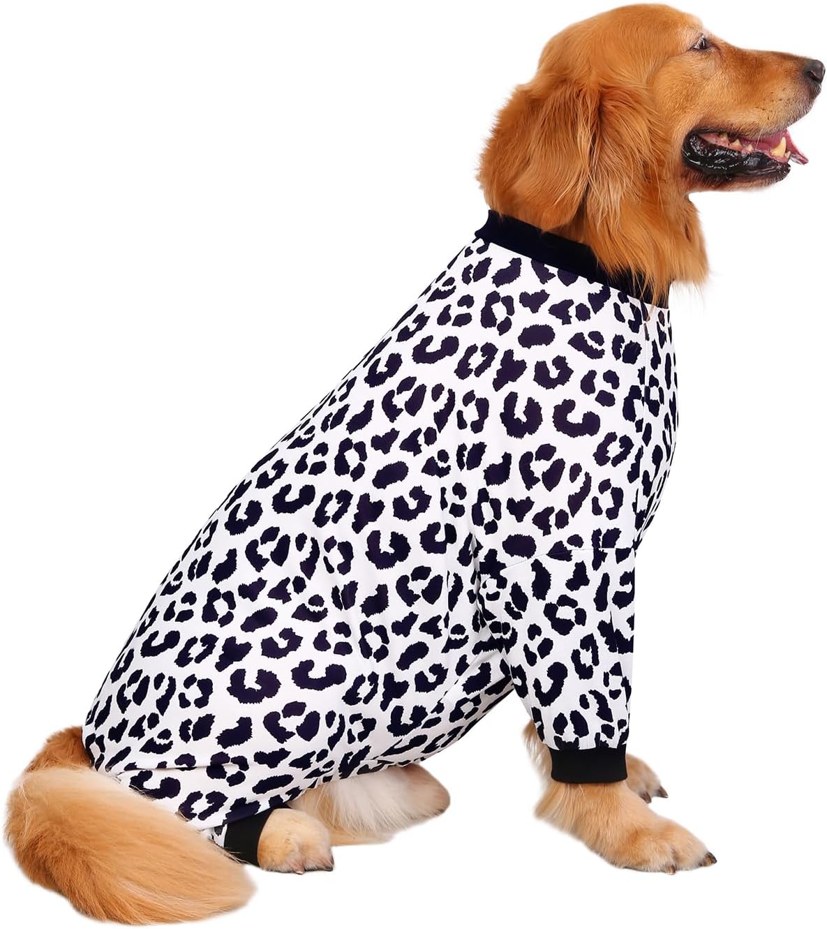 HDE Dog Pajamas One Piece Jammies Jumpsuit Pet Clothes Outfit Stretchy Lightweight Comfy Shirt Pjs