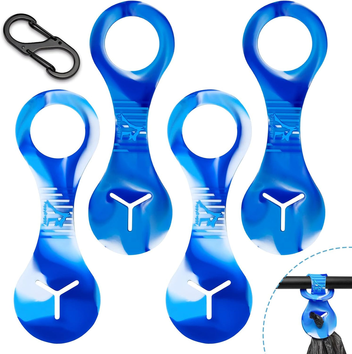 PuppyDoggy Dog Poop Bag Holder for Leash Waste Bag Carrier Dog Poop Bag Dispenser for Walking