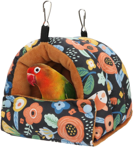 Wontee Bird Nest House Winter Warm Snuggle Hut Bird Bed Hanging Hammock for Parrots Budgies